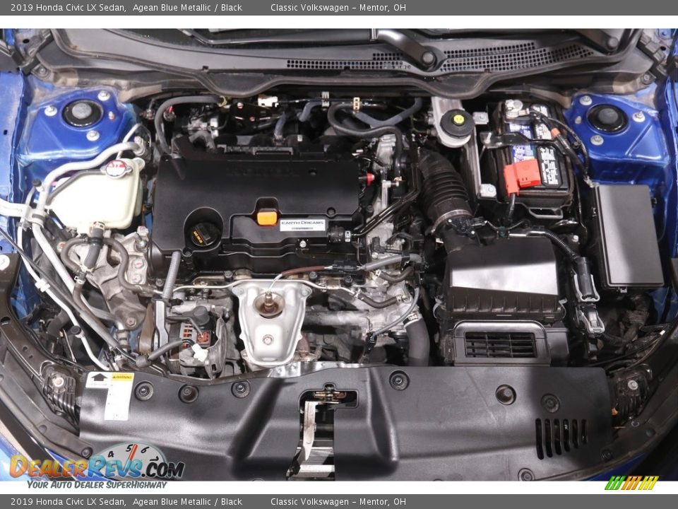 2019 Honda Civic LX Sedan Agean Blue Metallic / Black Photo #19