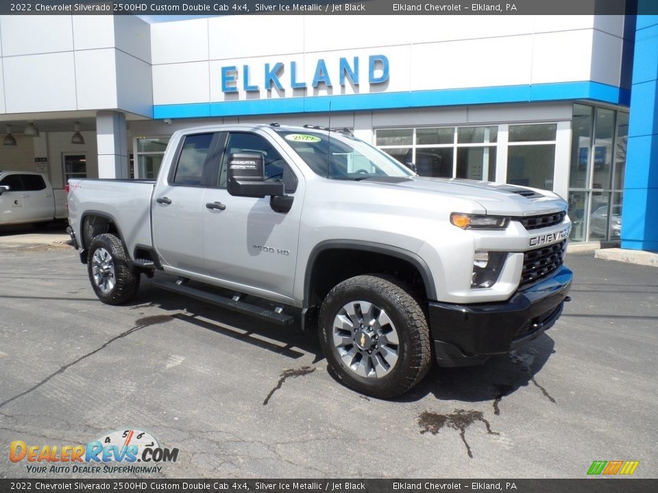 2022 Chevrolet Silverado 2500HD Custom Double Cab 4x4 Silver Ice Metallic / Jet Black Photo #1