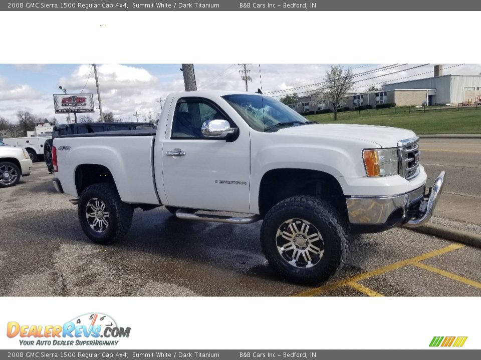 2008 GMC Sierra 1500 Regular Cab 4x4 Summit White / Dark Titanium Photo #20