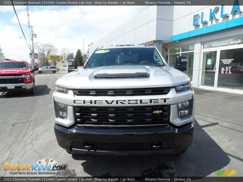 2022 Chevrolet Silverado 2500HD Custom Double Cab 4x4 Silver Ice Metallic / Jet Black Photo #8