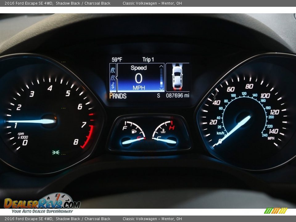2016 Ford Escape SE 4WD Shadow Black / Charcoal Black Photo #8