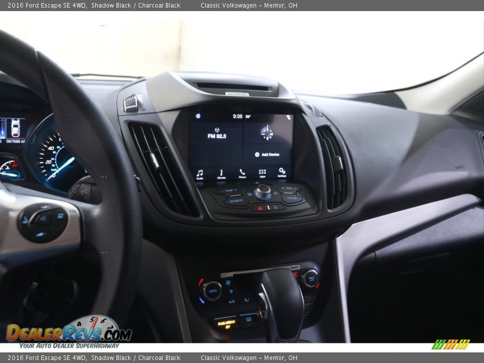 2016 Ford Escape SE 4WD Shadow Black / Charcoal Black Photo #9