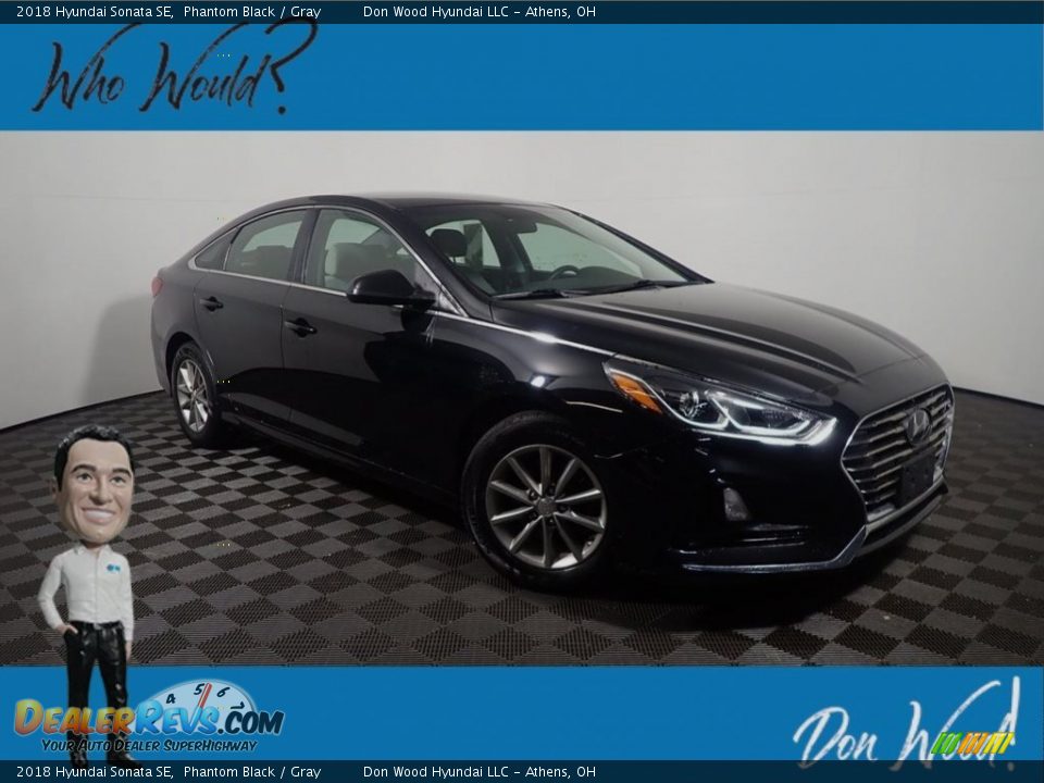 2018 Hyundai Sonata SE Phantom Black / Gray Photo #1