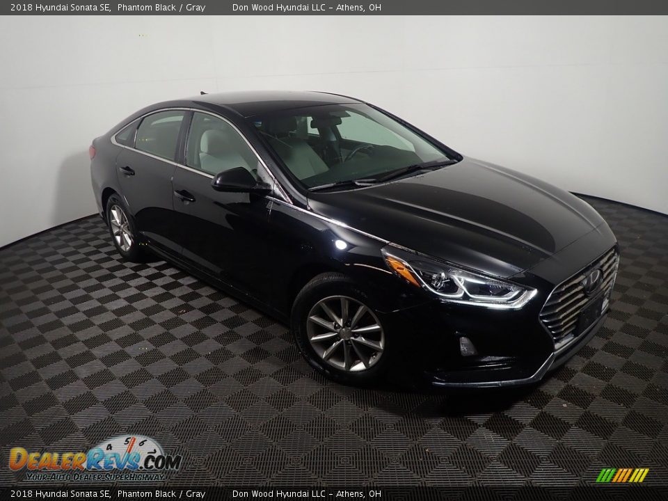 2018 Hyundai Sonata SE Phantom Black / Gray Photo #3