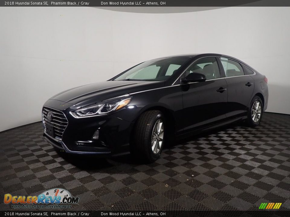 2018 Hyundai Sonata SE Phantom Black / Gray Photo #8