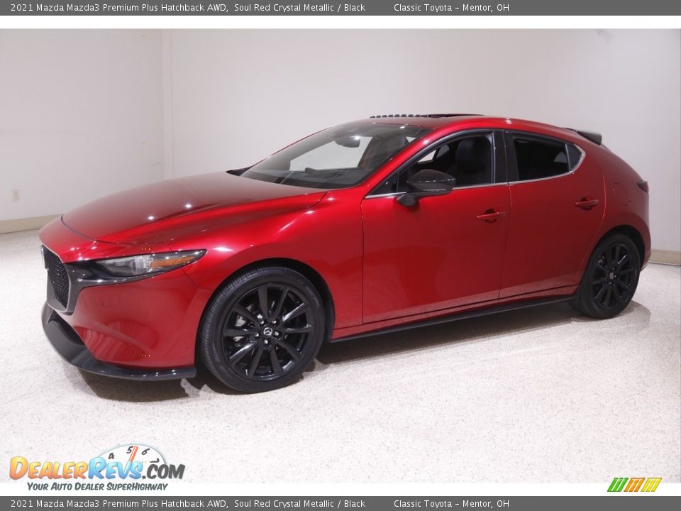 Front 3/4 View of 2021 Mazda Mazda3 Premium Plus Hatchback AWD Photo #3