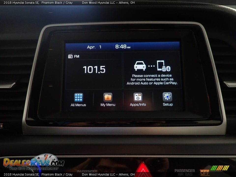 2018 Hyundai Sonata SE Phantom Black / Gray Photo #26