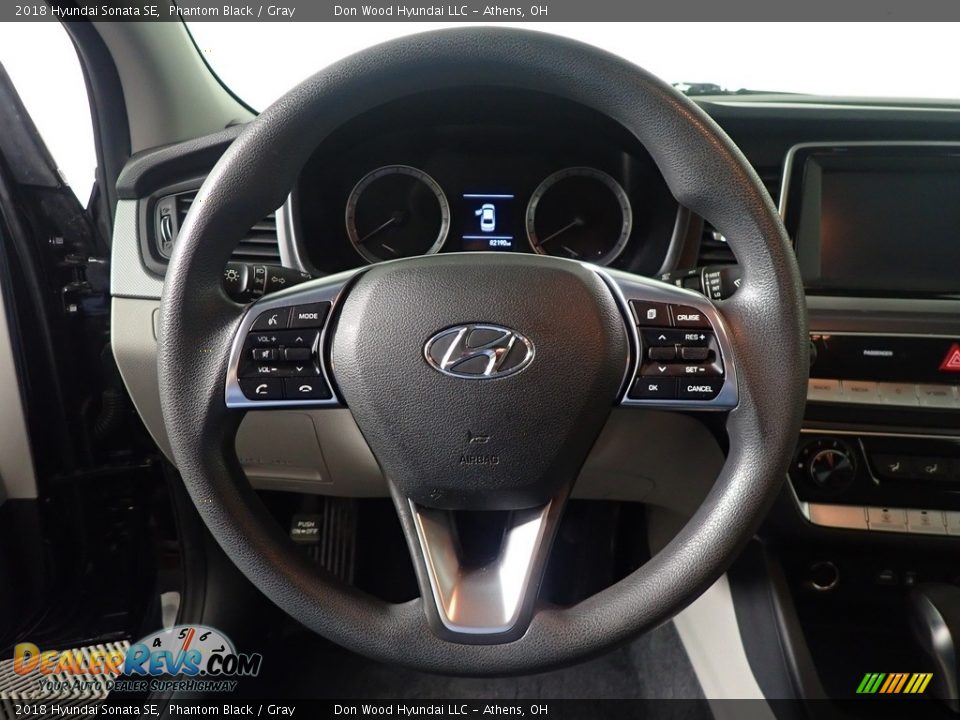 2018 Hyundai Sonata SE Phantom Black / Gray Photo #27