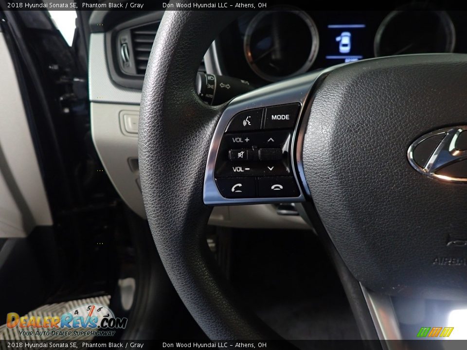 2018 Hyundai Sonata SE Phantom Black / Gray Photo #29