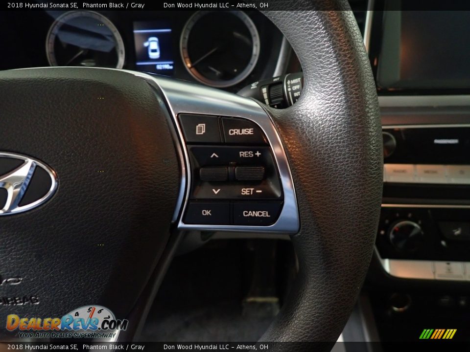 2018 Hyundai Sonata SE Phantom Black / Gray Photo #30