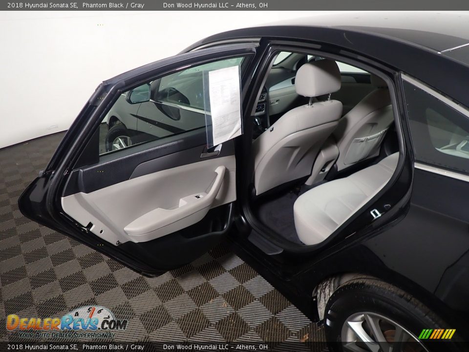 2018 Hyundai Sonata SE Phantom Black / Gray Photo #34