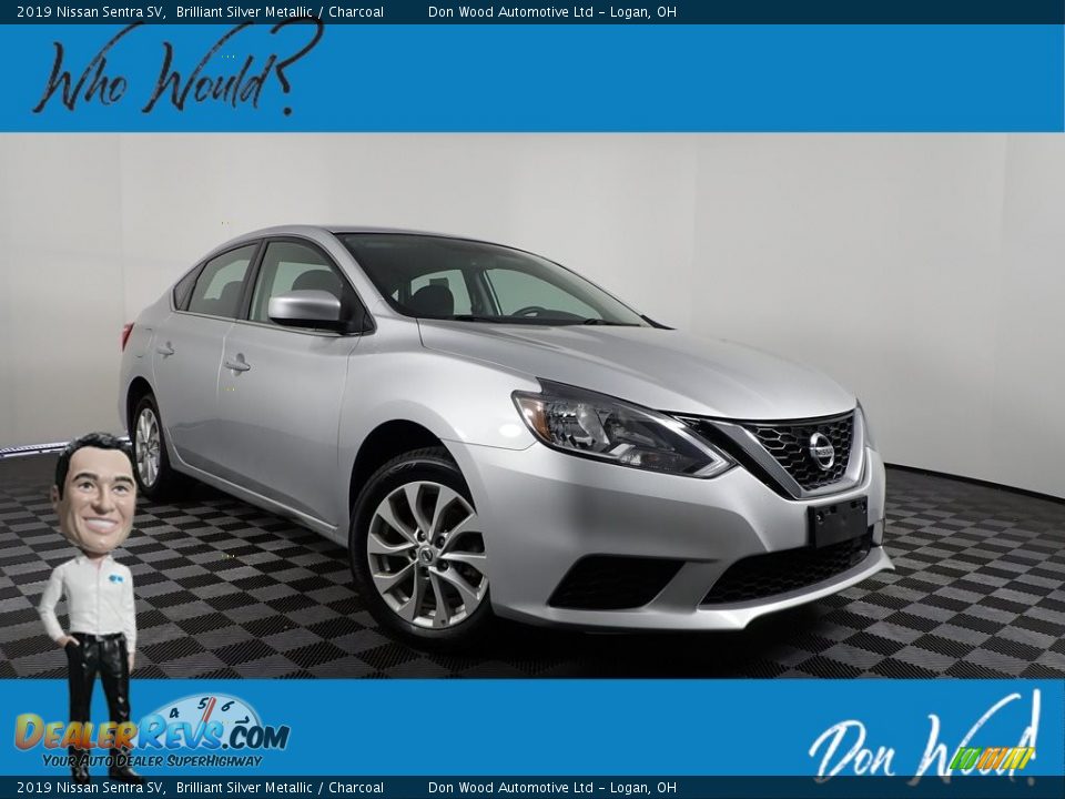 2019 Nissan Sentra SV Brilliant Silver Metallic / Charcoal Photo #1