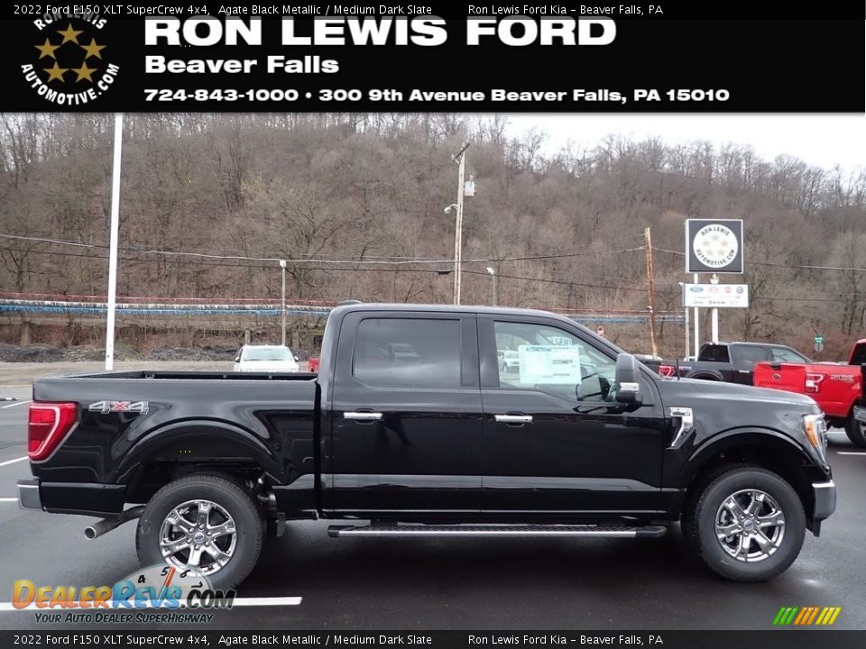 2022 Ford F150 XLT SuperCrew 4x4 Agate Black Metallic / Medium Dark Slate Photo #1