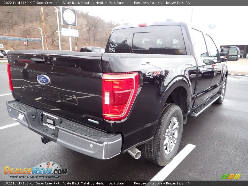 2022 Ford F150 XLT SuperCrew 4x4 Agate Black Metallic / Medium Dark Slate Photo #2