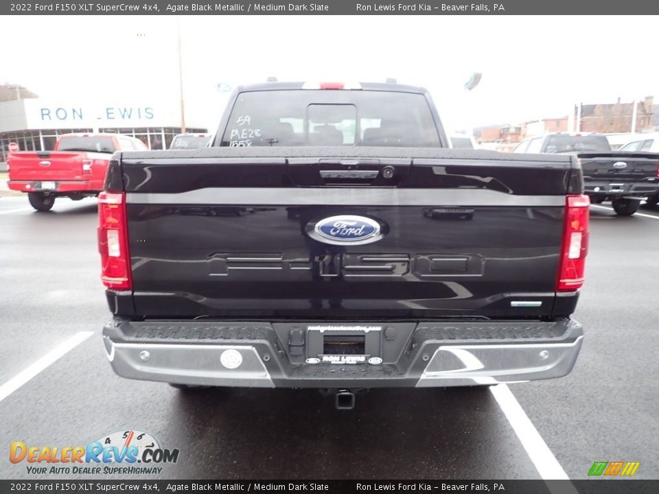 2022 Ford F150 XLT SuperCrew 4x4 Agate Black Metallic / Medium Dark Slate Photo #3