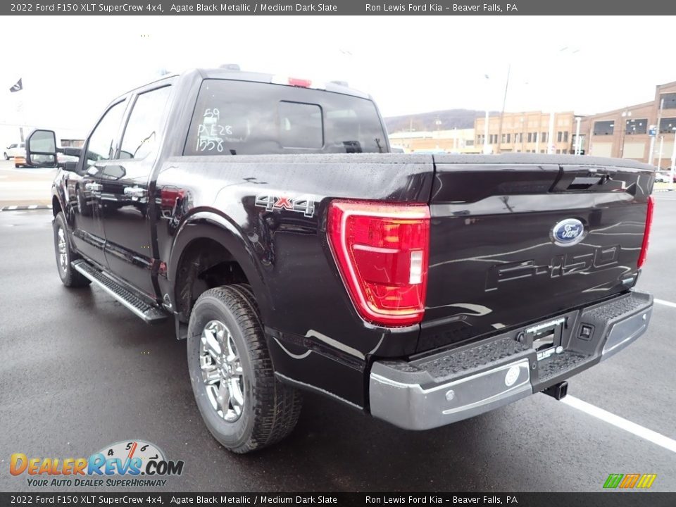 2022 Ford F150 XLT SuperCrew 4x4 Agate Black Metallic / Medium Dark Slate Photo #4