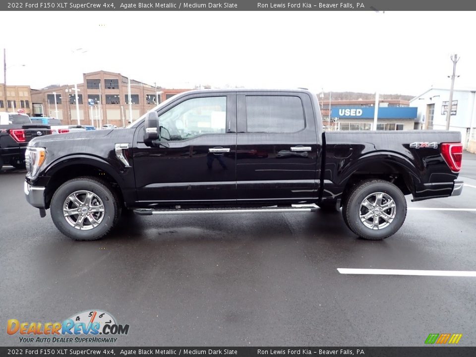 Agate Black Metallic 2022 Ford F150 XLT SuperCrew 4x4 Photo #5