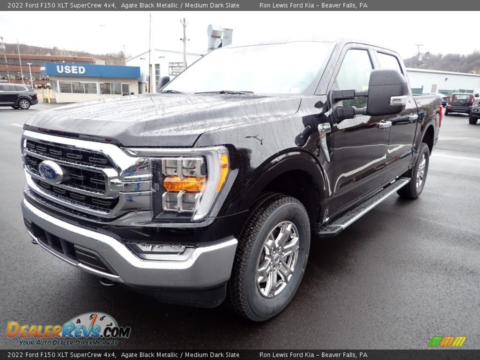 2022 Ford F150 XLT SuperCrew 4x4 Agate Black Metallic / Medium Dark Slate Photo #6