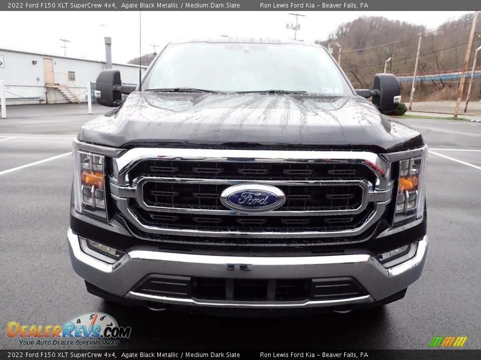 2022 Ford F150 XLT SuperCrew 4x4 Agate Black Metallic / Medium Dark Slate Photo #7