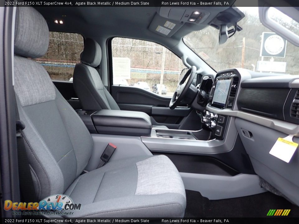 Medium Dark Slate Interior - 2022 Ford F150 XLT SuperCrew 4x4 Photo #9