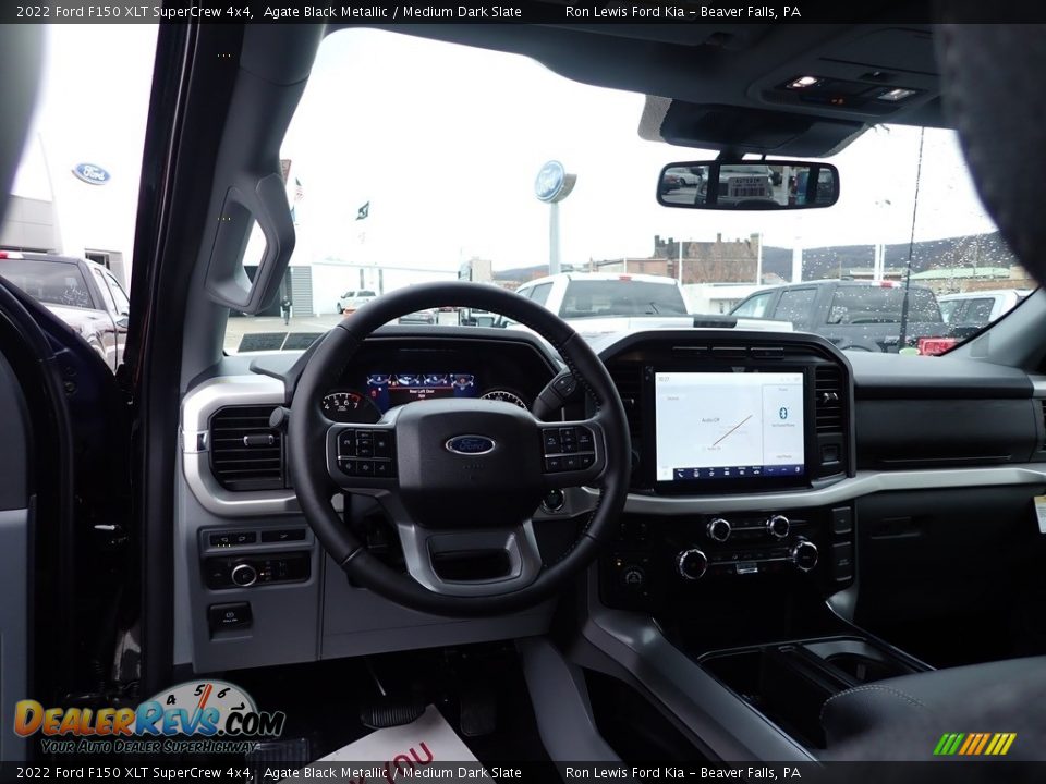 2022 Ford F150 XLT SuperCrew 4x4 Agate Black Metallic / Medium Dark Slate Photo #13