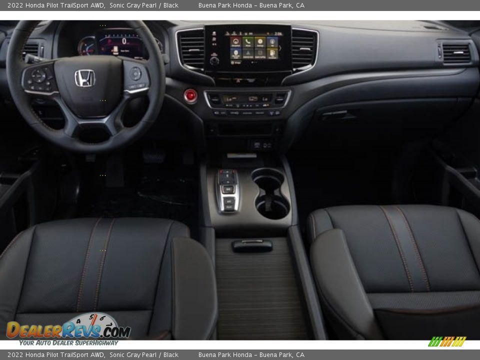 Black Interior - 2022 Honda Pilot TrailSport AWD Photo #17