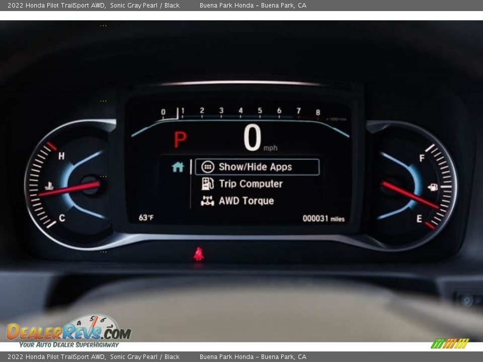 2022 Honda Pilot TrailSport AWD Gauges Photo #18