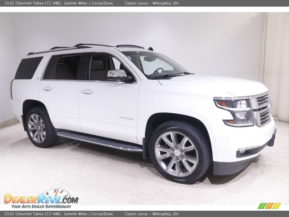 2015 Chevrolet Tahoe LTZ 4WD Summit White / Cocoa/Dune Photo #1