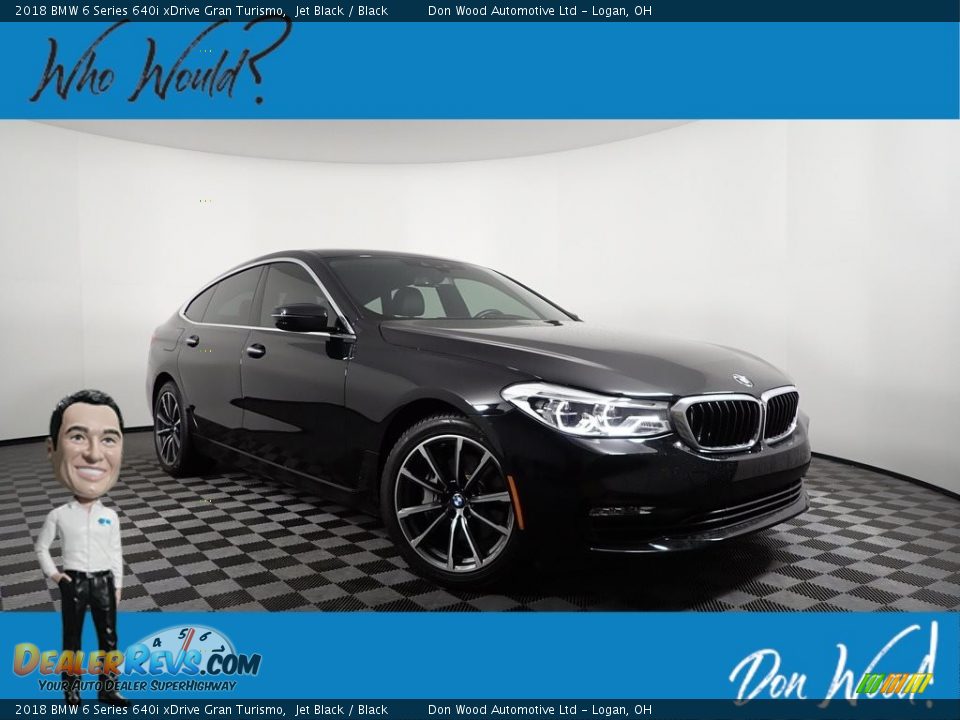 2018 BMW 6 Series 640i xDrive Gran Turismo Jet Black / Black Photo #1