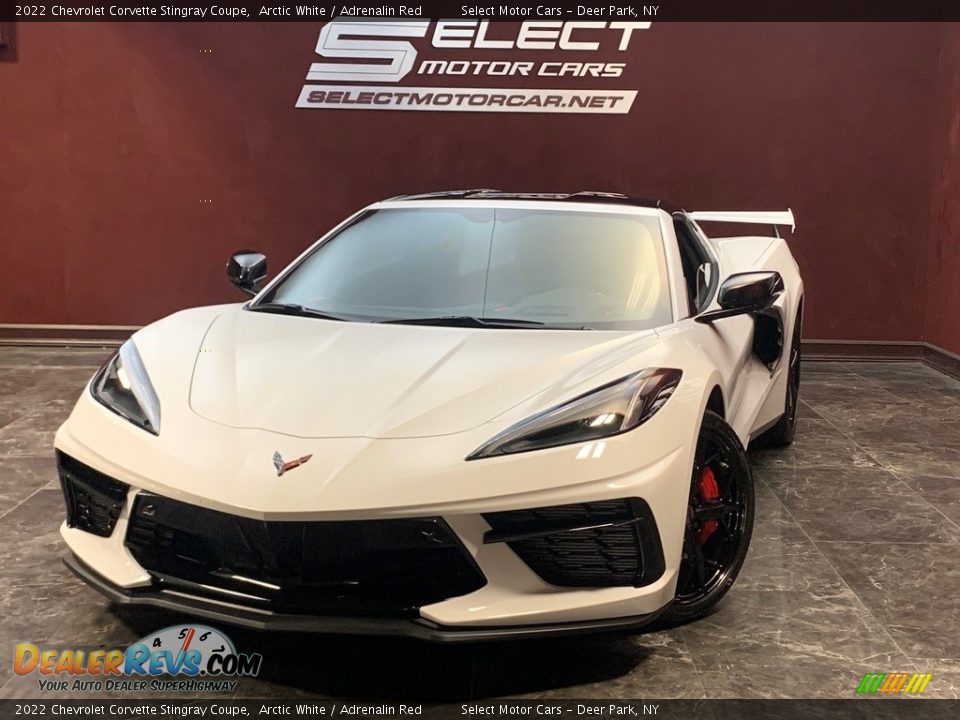 2022 Chevrolet Corvette Stingray Coupe Arctic White / Adrenalin Red Photo #1