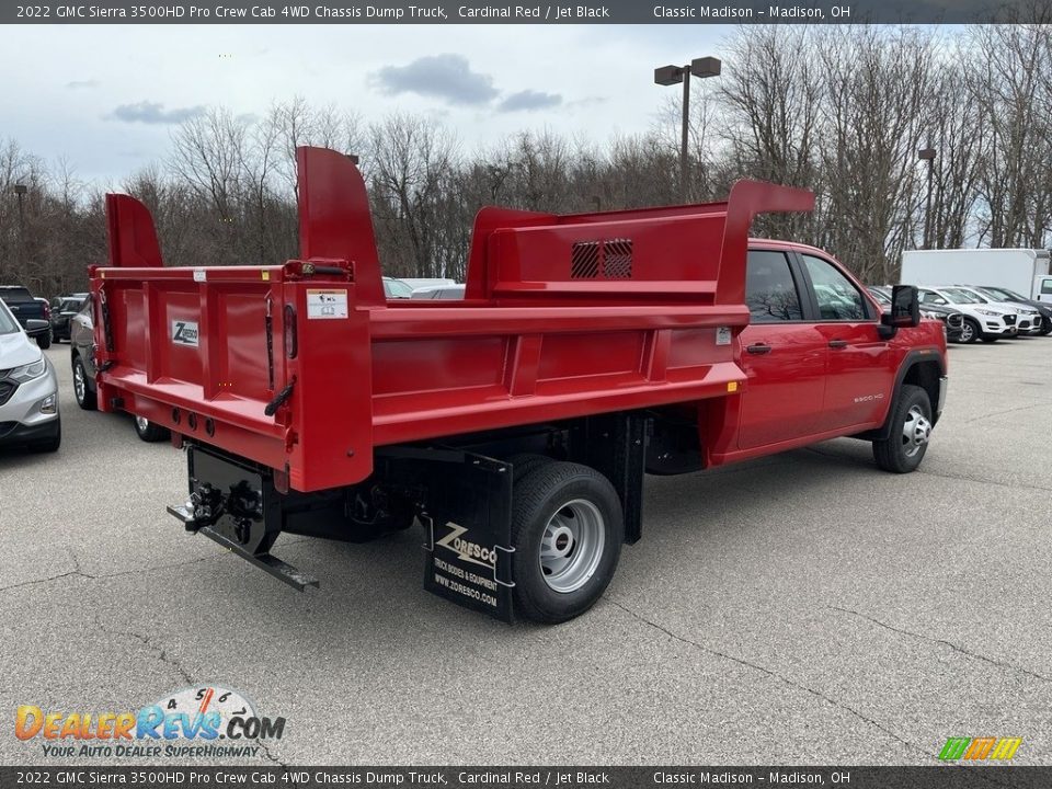 2022 GMC Sierra 3500HD Pro Crew Cab 4WD Chassis Dump Truck Cardinal Red / Jet Black Photo #3