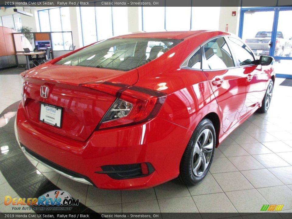 2019 Honda Civic LX Sedan Rallye Red / Black Photo #7