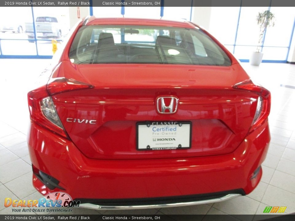 2019 Honda Civic LX Sedan Rallye Red / Black Photo #8