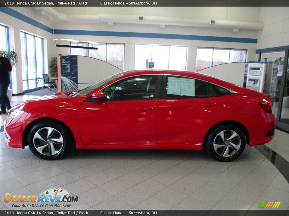 2019 Honda Civic LX Sedan Rallye Red / Black Photo #10