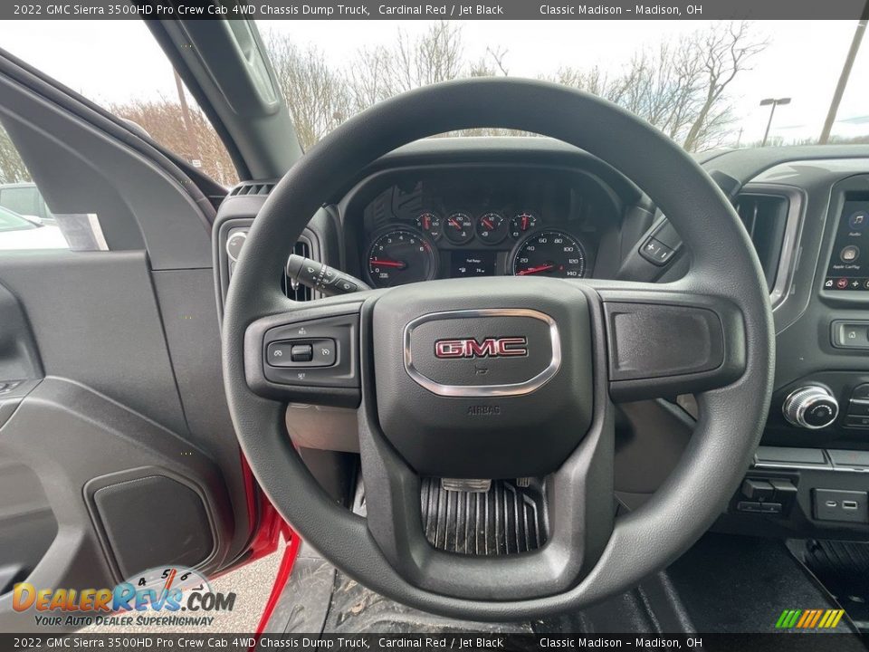 2022 GMC Sierra 3500HD Pro Crew Cab 4WD Chassis Dump Truck Steering Wheel Photo #9