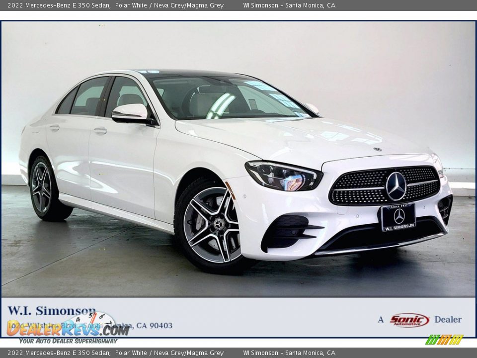 2022 Mercedes-Benz E 350 Sedan Polar White / Neva Grey/Magma Grey Photo #1