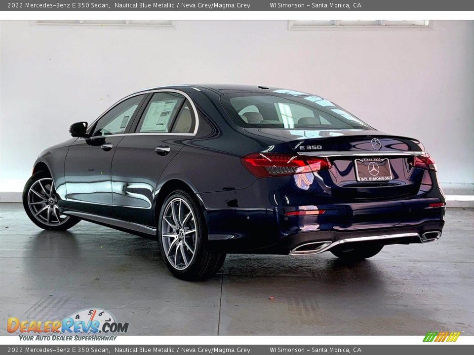 2022 Mercedes-Benz E 350 Sedan Nautical Blue Metallic / Neva Grey/Magma Grey Photo #2