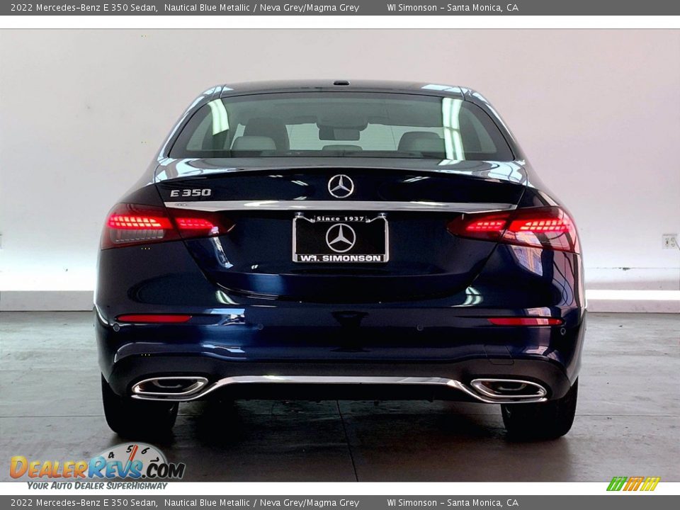 2022 Mercedes-Benz E 350 Sedan Nautical Blue Metallic / Neva Grey/Magma Grey Photo #3