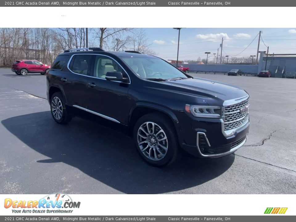 2021 GMC Acadia Denali AWD Midnight Blue Metallic / Dark Galvanized/Light Shale Photo #2