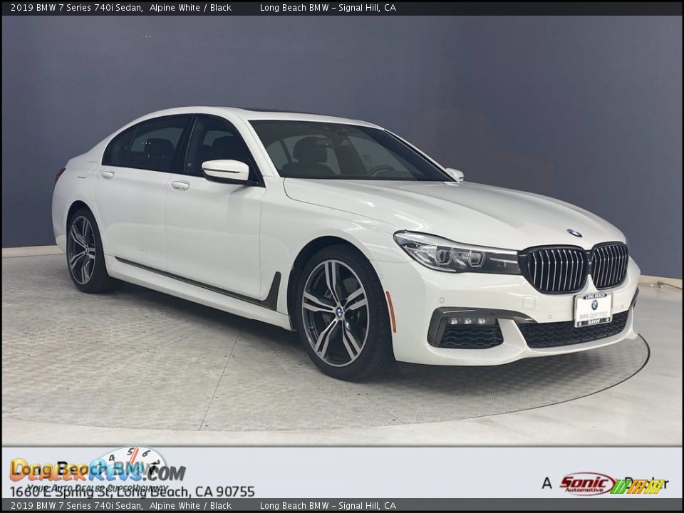 2019 BMW 7 Series 740i Sedan Alpine White / Black Photo #1