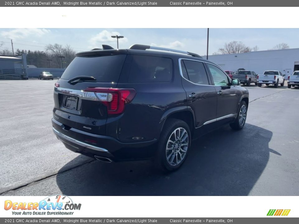 2021 GMC Acadia Denali AWD Midnight Blue Metallic / Dark Galvanized/Light Shale Photo #8