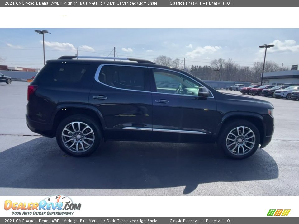 2021 GMC Acadia Denali AWD Midnight Blue Metallic / Dark Galvanized/Light Shale Photo #9