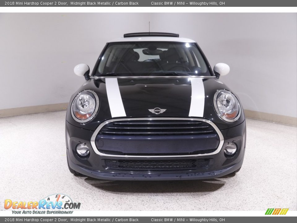 2018 Mini Hardtop Cooper 2 Door Midnight Black Metallic / Carbon Black Photo #2