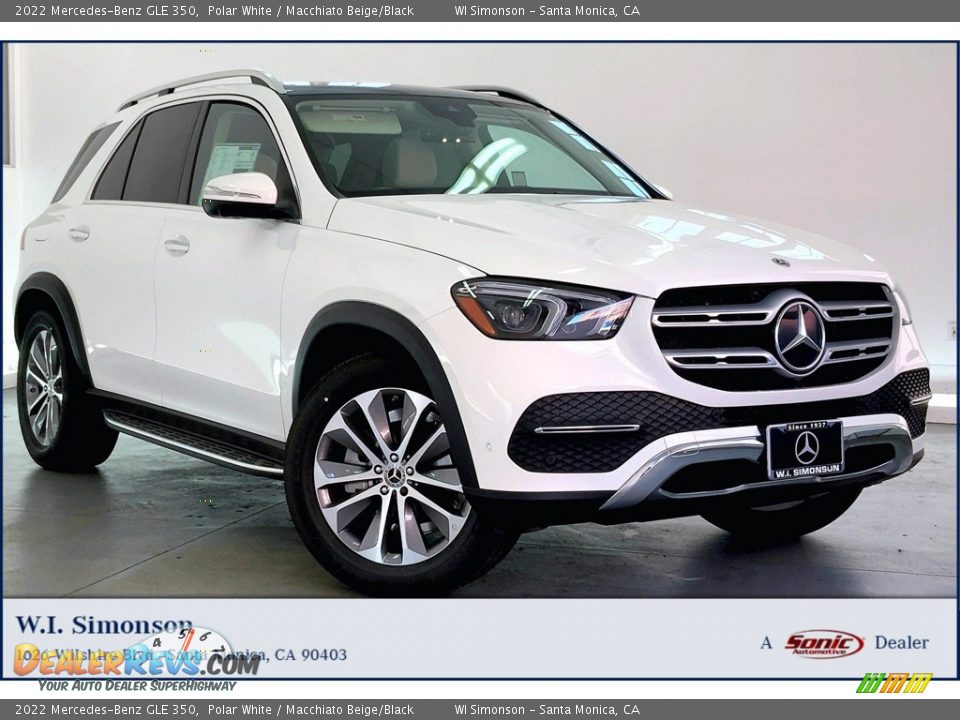 2022 Mercedes-Benz GLE 350 Polar White / Macchiato Beige/Black Photo #1