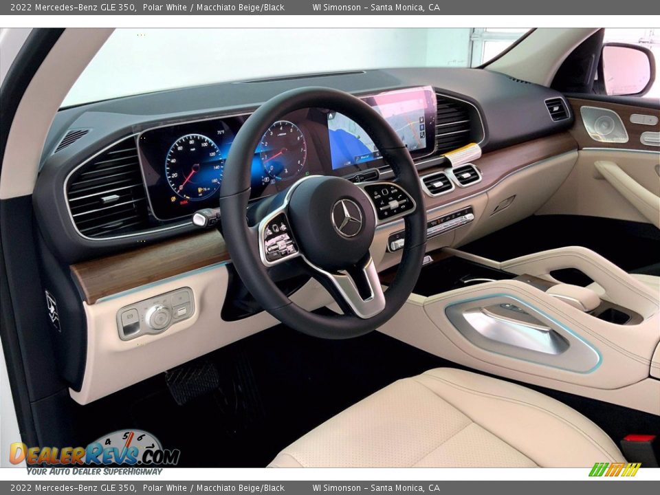 2022 Mercedes-Benz GLE 350 Polar White / Macchiato Beige/Black Photo #4