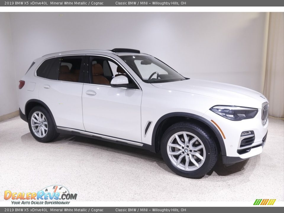 2019 BMW X5 xDrive40i Mineral White Metallic / Cognac Photo #1