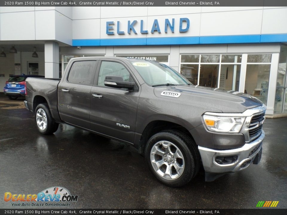 2020 Ram 1500 Big Horn Crew Cab 4x4 Granite Crystal Metallic / Black/Diesel Gray Photo #5