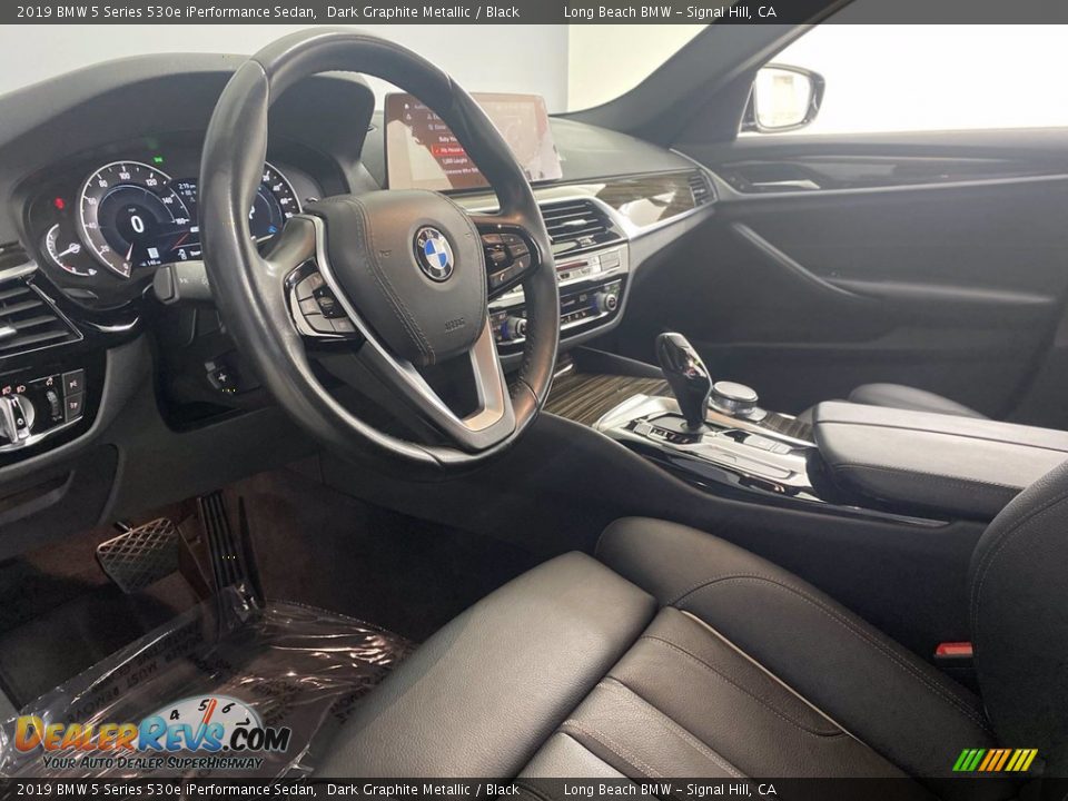 2019 BMW 5 Series 530e iPerformance Sedan Dark Graphite Metallic / Black Photo #15