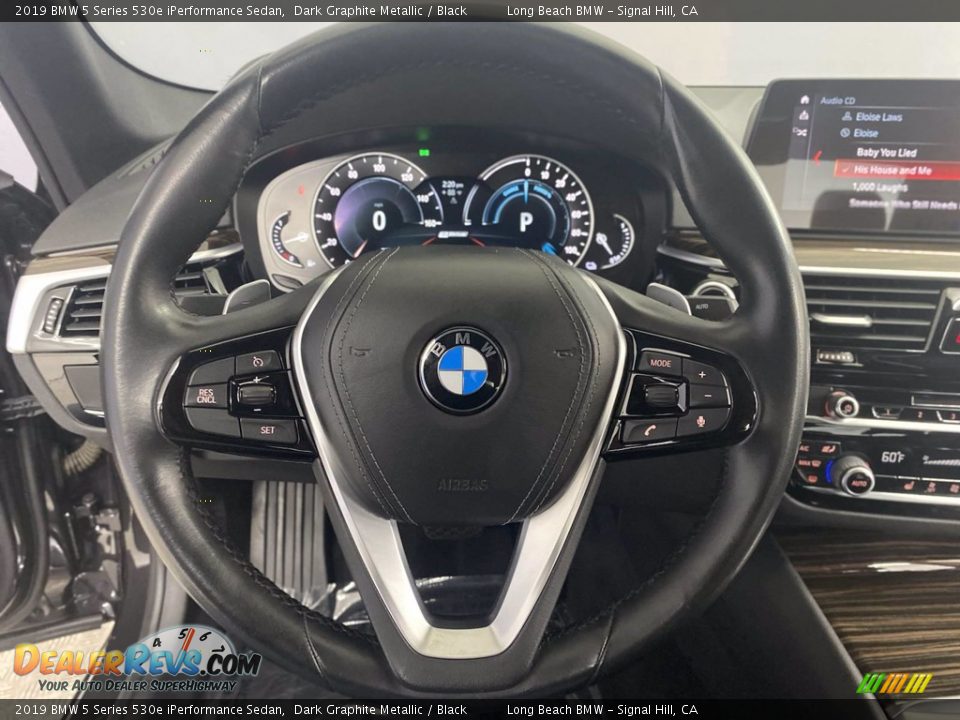 2019 BMW 5 Series 530e iPerformance Sedan Dark Graphite Metallic / Black Photo #17