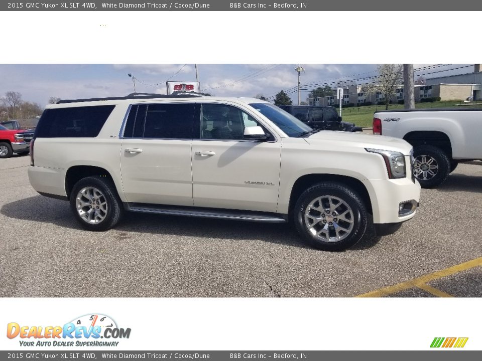 2015 GMC Yukon XL SLT 4WD White Diamond Tricoat / Cocoa/Dune Photo #4